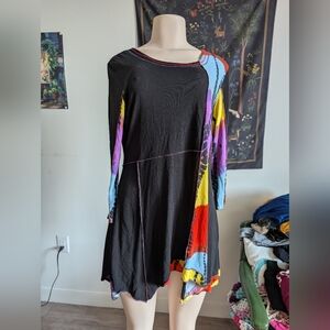 Vintage Parsley And Sage Colorful Patchwork Dress 90's Style And Colors Size Med